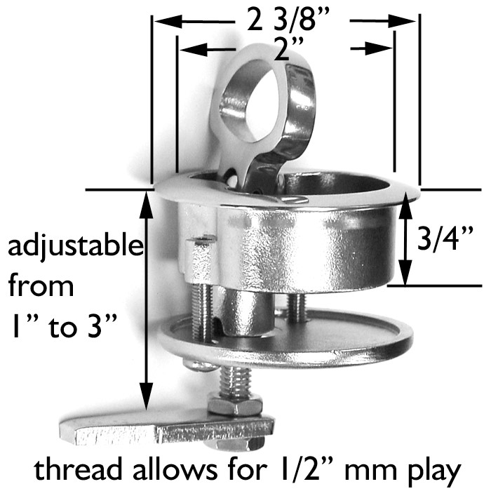 Hatch Cam Lock. Compression style. 2 3/8 diameter. Drill hole 2 inch diameter - Image 2