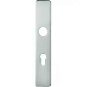 Escutcheon 245 x 45 x 7 mm. With Hole for Keyway. Polished Stainless Steel. Sold as Pair.