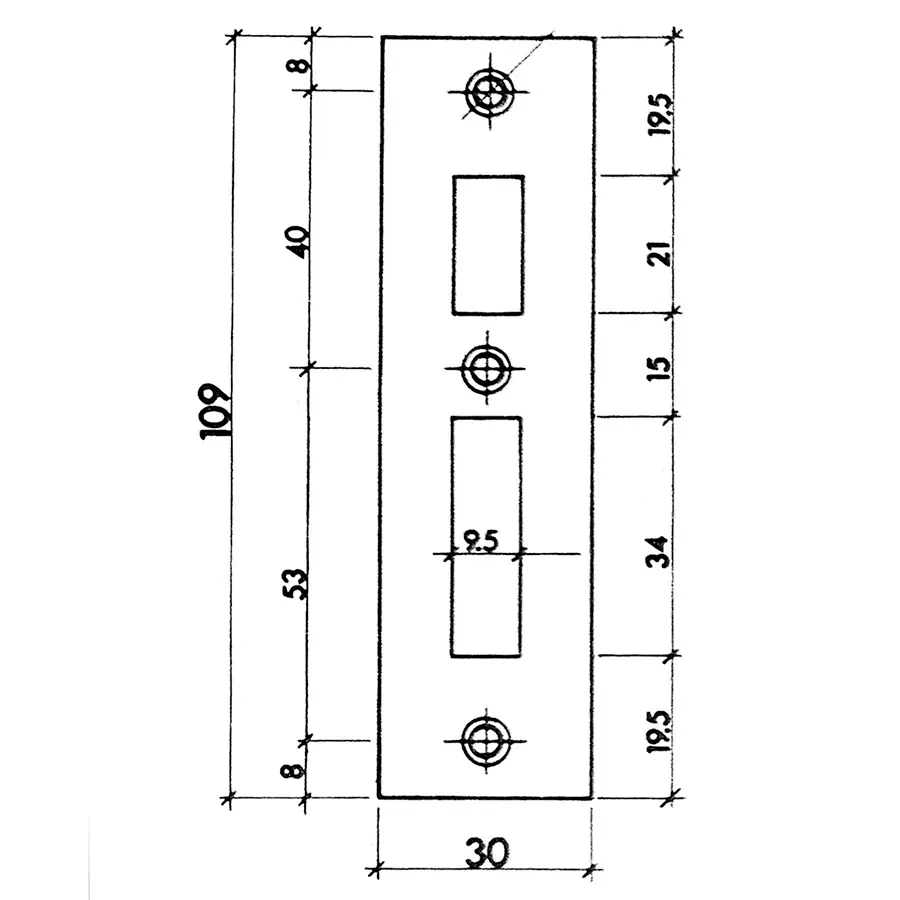 Entry Lock with Key Way for Cut-out Doors with 15 mm - 9/16 inch door thickness - Image 4