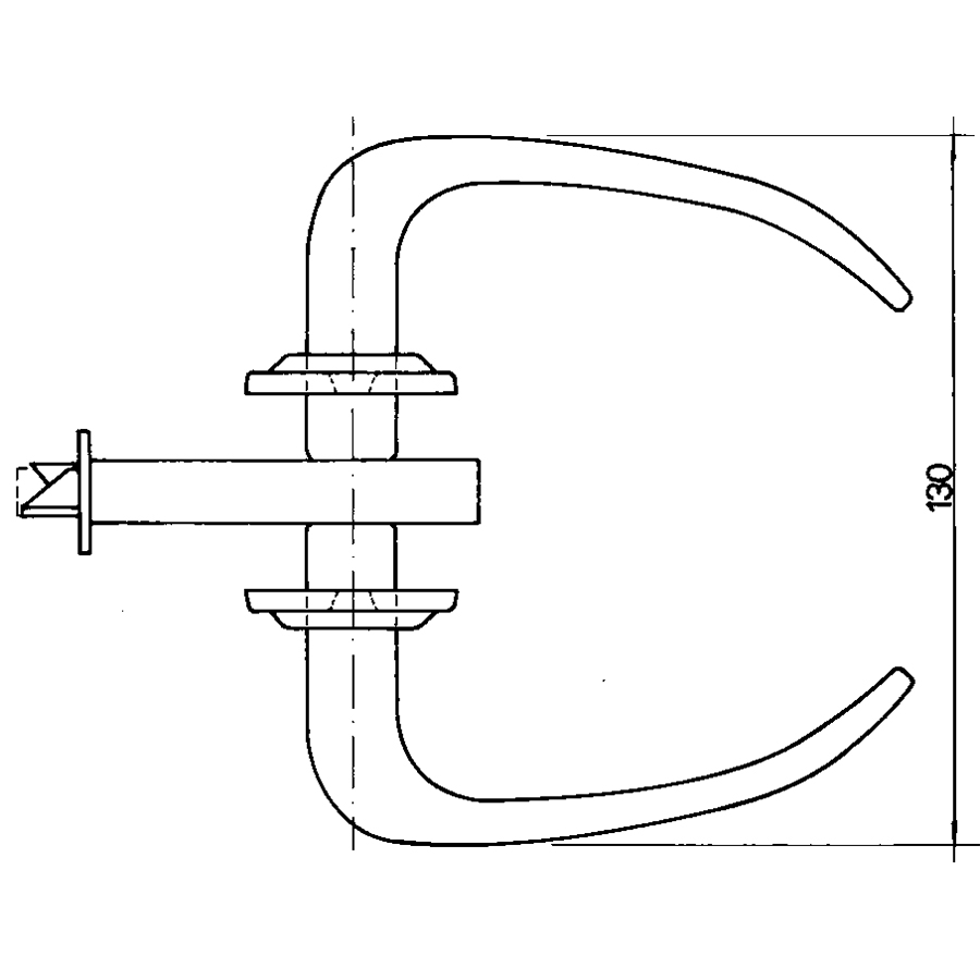Passage Mortise Latch SET 50 mm Backset - Image 5