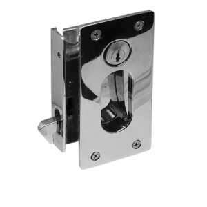 Pocket Sliding Door Lock for 25 mm or 1 inch thick doors. Entry Function