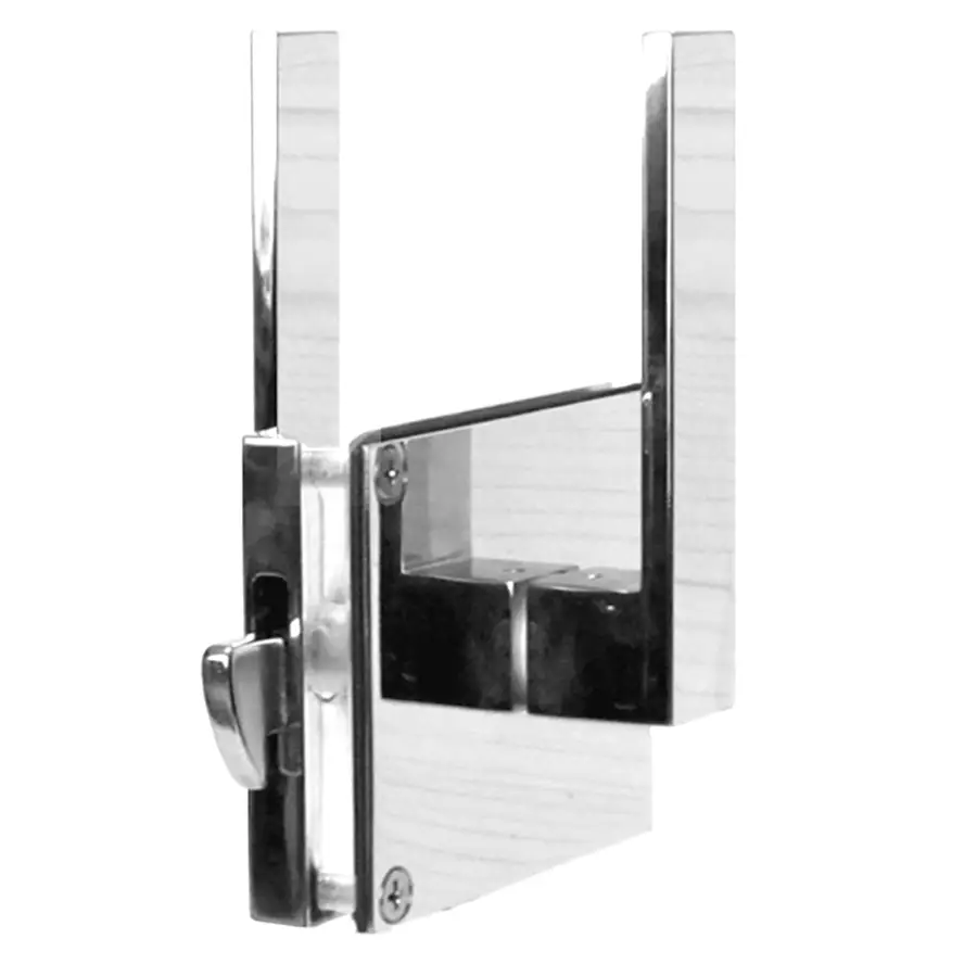 Sliding door lock with 50 mm backset for 1/4 inch up to 1/2 inch thick glass. With Strike Box - Image 5