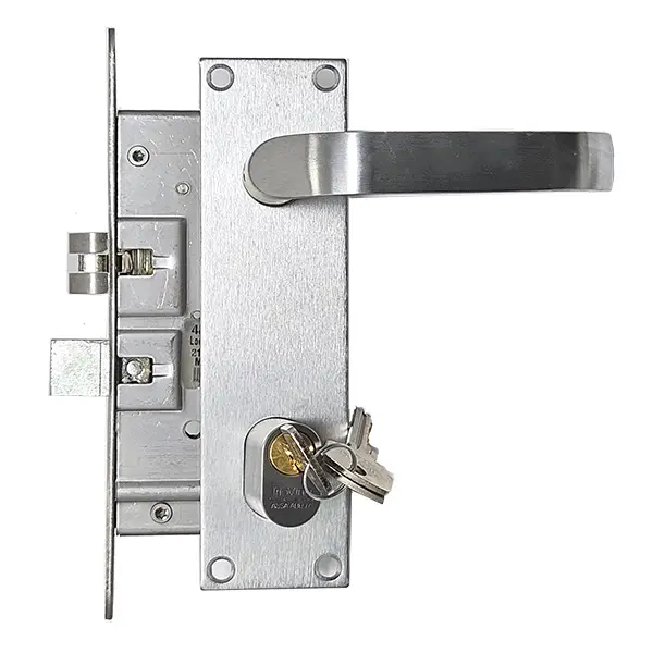 ~ Interior lock set complete Satin chrome and Satin Stainless steel. With Escutcheon Plates - Image 2