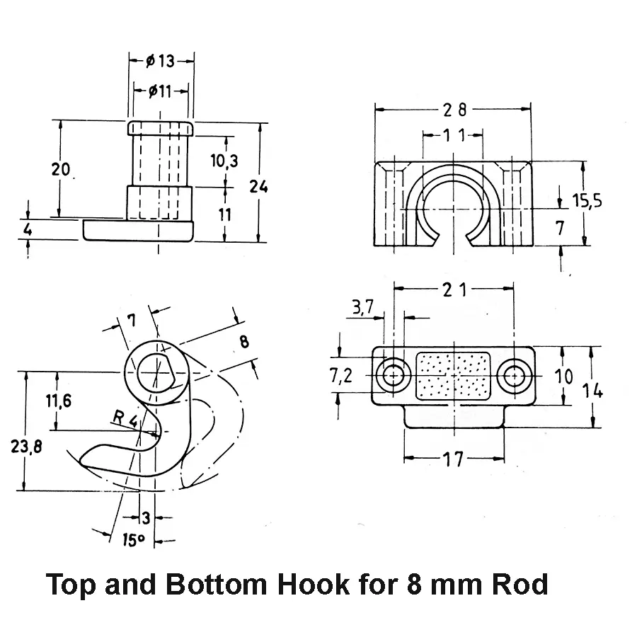 rim lock 30 mm backset with Keyway. 3 point lock - Image 3