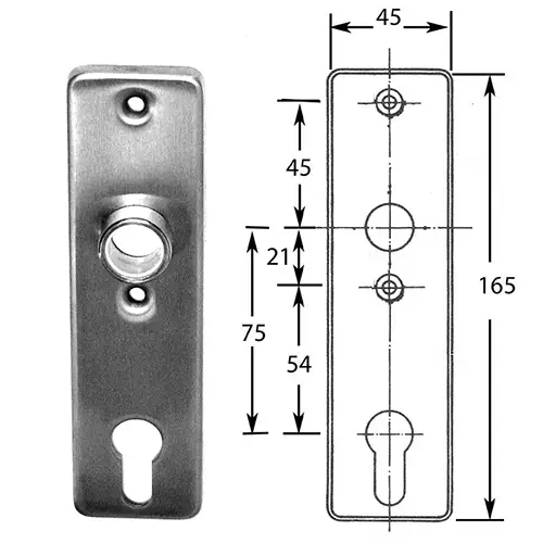 Rim Lock SET 55 mm Backset door lever handles - Image 4
