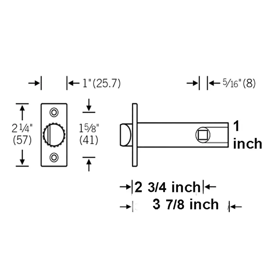 ` Tubular Deadbolt with Privacy set up. 2 3/4 inch backset - Image 2