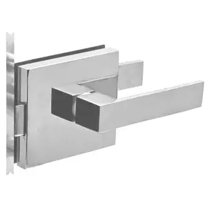 z Glass Door Latch Set for Doors up to 2 feet wide with strike box.
