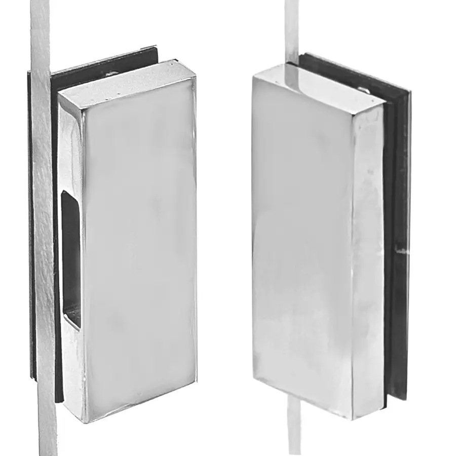 Sliding door lock with 50 mm backset for 1/4 inch up to 1/2 inch thick glass. With Strike Box - Image 6