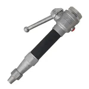 Nozzle for Fire Fighting Aluminum. With Operating handle.