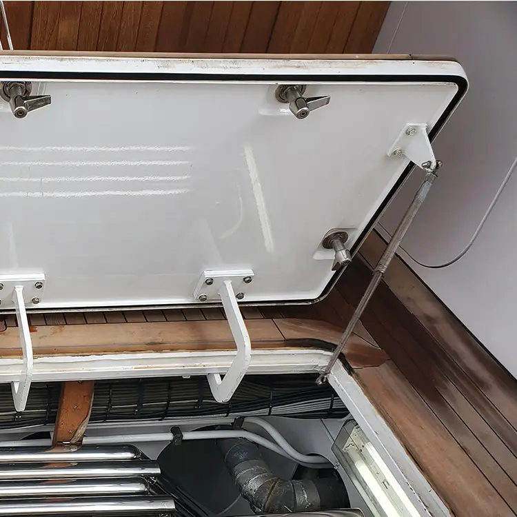 - Stainless Steel Gas Spring Series 10-23 for hatches from 100 to 200 lbs. weight.