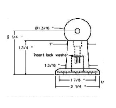 Magnetic Door Holder Polished Nickel plated Brass LD - Image 3