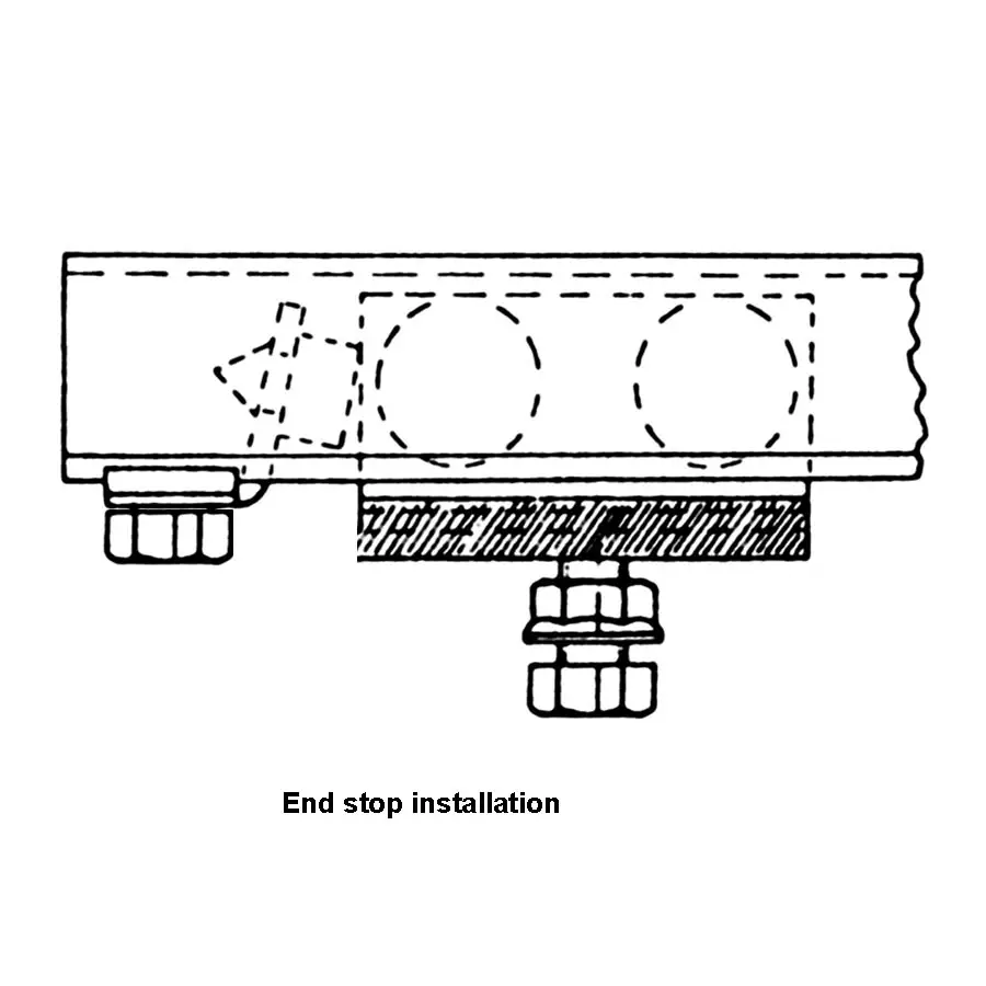 A Sliding Door Track #7 system for up to 165 Lbs. door weight using 2 carts - Image 3