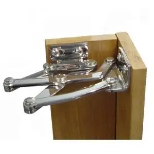 Invisible Hinge Left Hand; Stainless Steel. 180 degree opening,