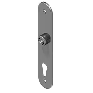GSV Schwepper and S&B Escutcheons 230 x 42 mm pair. "Round". For Entry Pol. Stainless Steel