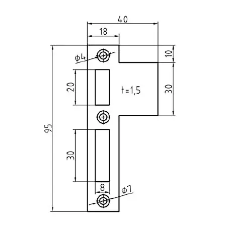 Door Lock 30 mm Backset with Cylinder Key -Thumb-turn Function. SET - Image 4