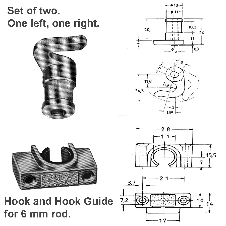rim lock 20 mm backset with follower for 7x7mm spindle. 3 point lock - Image 4