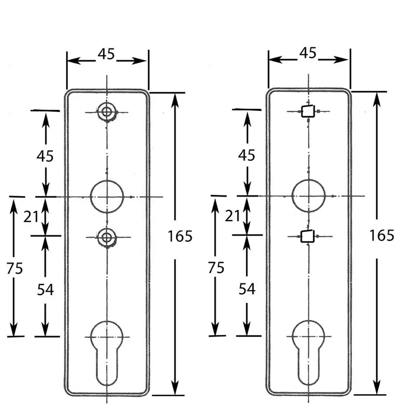GSV Schwepper and S&B Trim Set for Mortise Locks. - Image 2