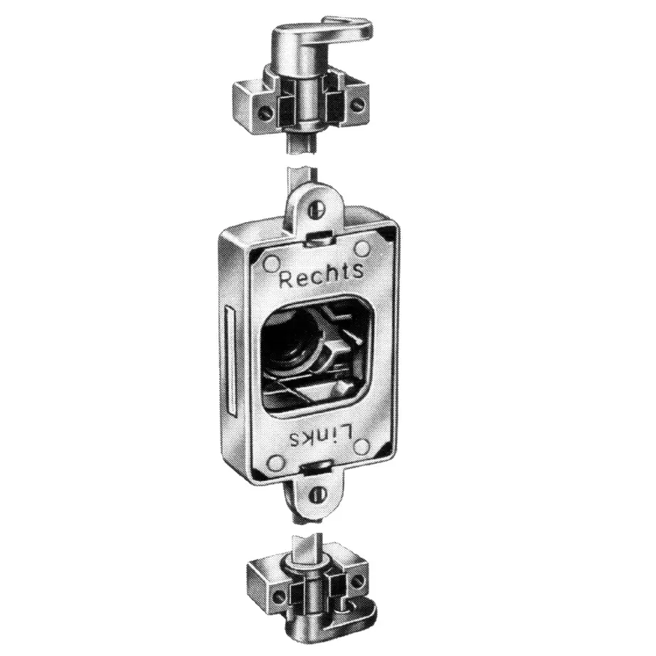 rim lock 20 mm backset with keyway. 3 point lock - Image 4