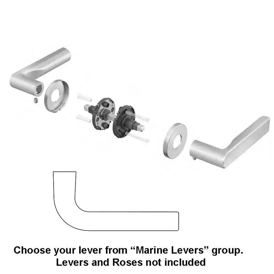 Tubular Privacy Latch with 2 3/8 inch backset. - Image 4