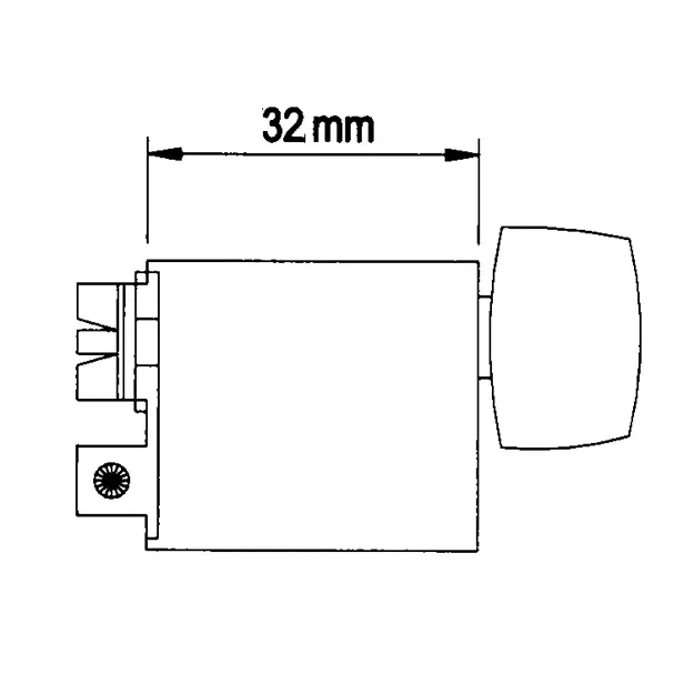 Oval Half Cylinder Tumb-turn 32 mm. Satin Chrome - Image 2