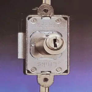rim lock 20 mm backset with keyway. 3 point lock