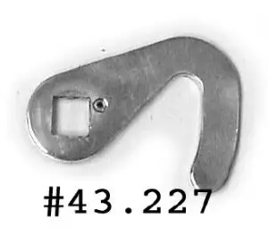 Cam with Hook. Brushed 316 Stainless Steel