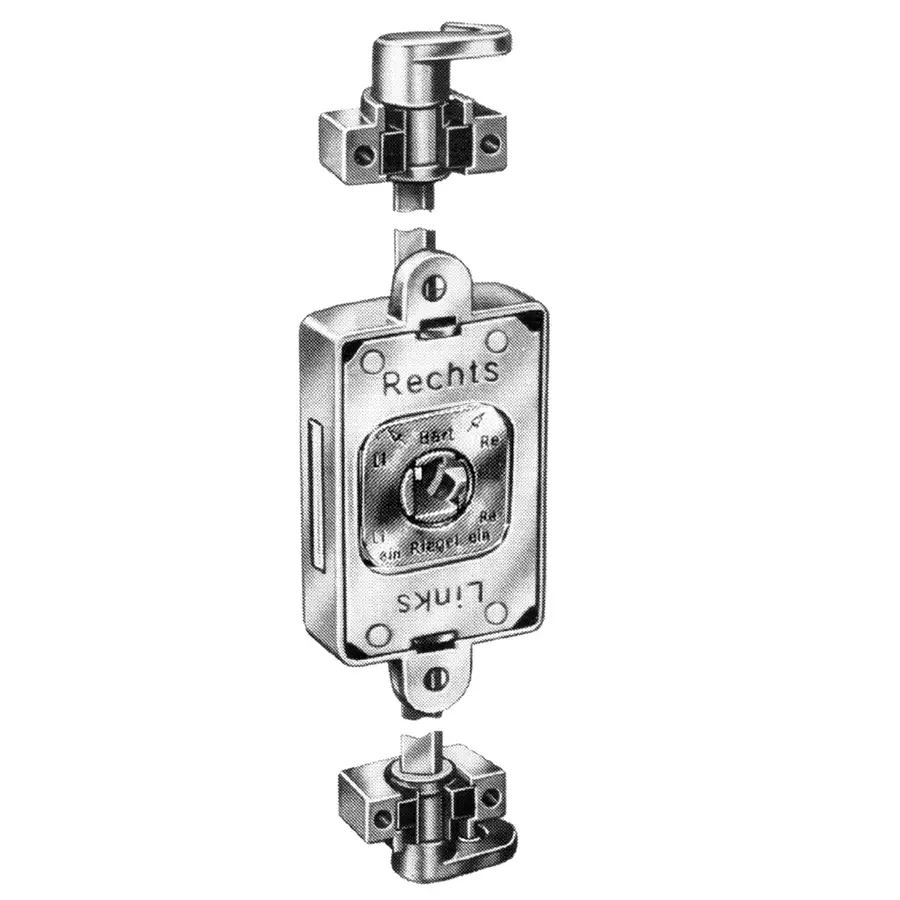 rim lock 20 mm backset with follower for 7x7mm spindle. 3 point lock - Image 3