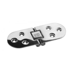 Deck Hinge - 34 x 90 mm. Screws showing. Stainless Steel