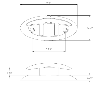 Fold down cleat 8 inch Top Mounting - Image 3