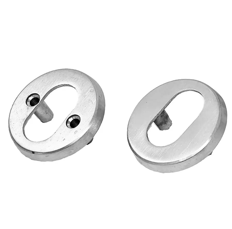 ~ Interior lock set complete Satin chrome and Satin Stainless steel. With Escutcheon Roses. - Image 5