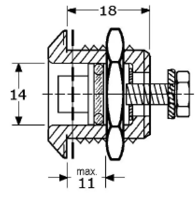 Body only for Hatch Fastener. 0.75 inch long - Image 4