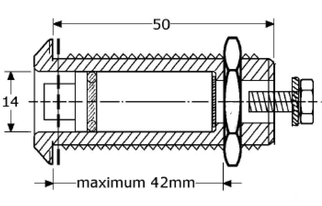 Body only for Hatch Fastener. 2 inch long - Image 4