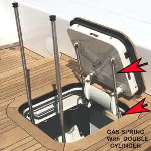 Gas spring Series 66. With double cylinders and single rod, each