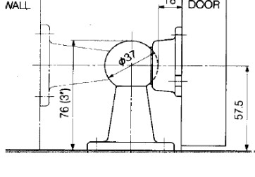 Magnetic Door Holder Polished Nickel plated Brass LD - Image 2