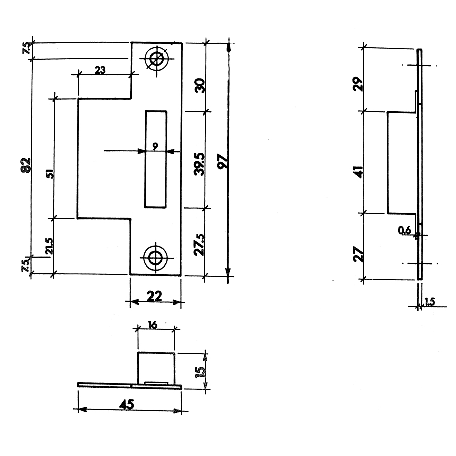 Passage Mortise Latch SET 50 mm Backset - Image 6