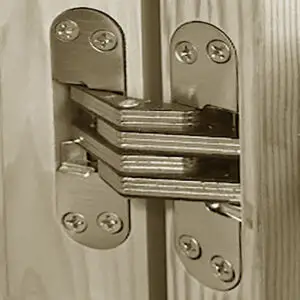 316 Stainless invisible hinge program. Ask for mirror polish finish by contacting our office.