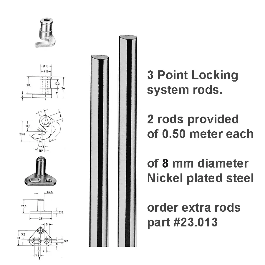 rim lock 40 mm backset with keyway.. 3 point lock. - Image 5