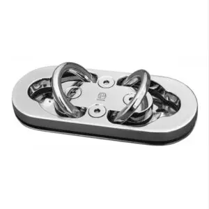Tie Down with 2 rings on Plate 58 x 136 mm
