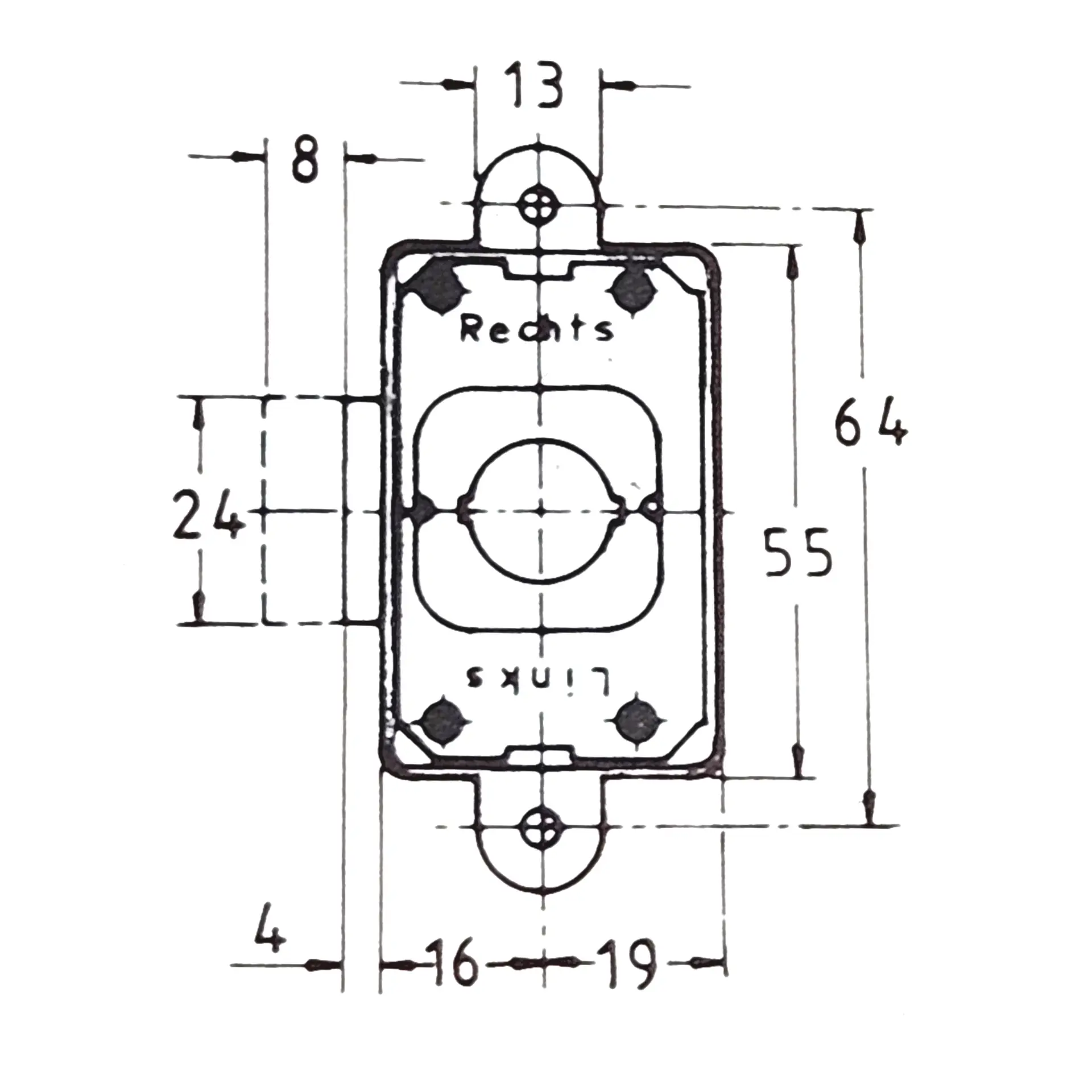 rim lock 20 mm backset with keyway. 3 point lock - Image 3