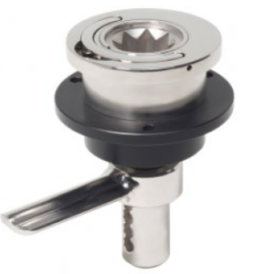 Hatch Fastener w. Straight Cam with Lift Ring and Strike Plate. Cut Hole 2 3/8 inch.