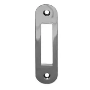 Strike Plate for Dead Bolt Lock 55 mm backset. Satin Stainless Steel
