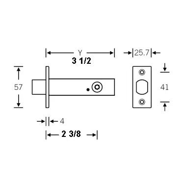 ` Tubular Deadbolt with Privacy set up. 2 3/8 inch backset - Image 2