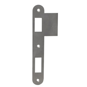 Strike plate for entry/privacy lock Strike Plate only fore entry / privacy lock 55 mm backset. GSV Schwepper and S&B. Satin Stainless Steel.