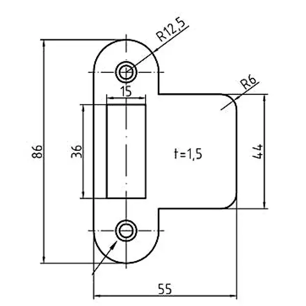 3 point Marine Lockset 65 mm backset Stainless steel Left Hand - Image 5