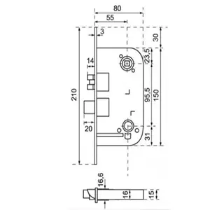 ~ Interior lock set complete Satin chrome and Satin Stainless steel. With Escutcheon Plates - Image 3