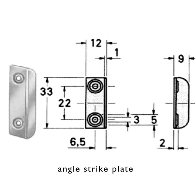 rim lock 40 mm backset with Keyway - Image 5