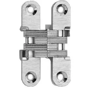 316 Stainless Invisible Hinge. Size - 2 3/8 x 1 3/8 inch . Minimum 3/4 inch thick doors.