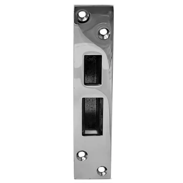 Sliding Mortise Lock SET. 55 mm Backset. With Two Hook Bolts. Heavy Duty. Polished Stainless Steel and Polished Chrome - Image 5