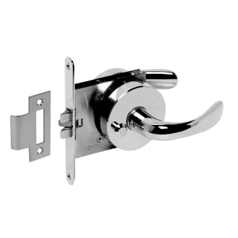 Door lock 50 mm backset Privacy Set brass chrome plated