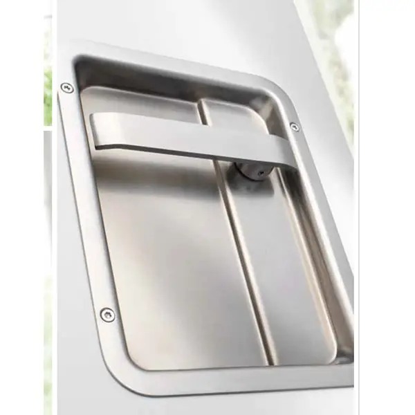 Flush Cupped Escutcheon w. Lever. Stainless steel Left Hand. Each - Image 3